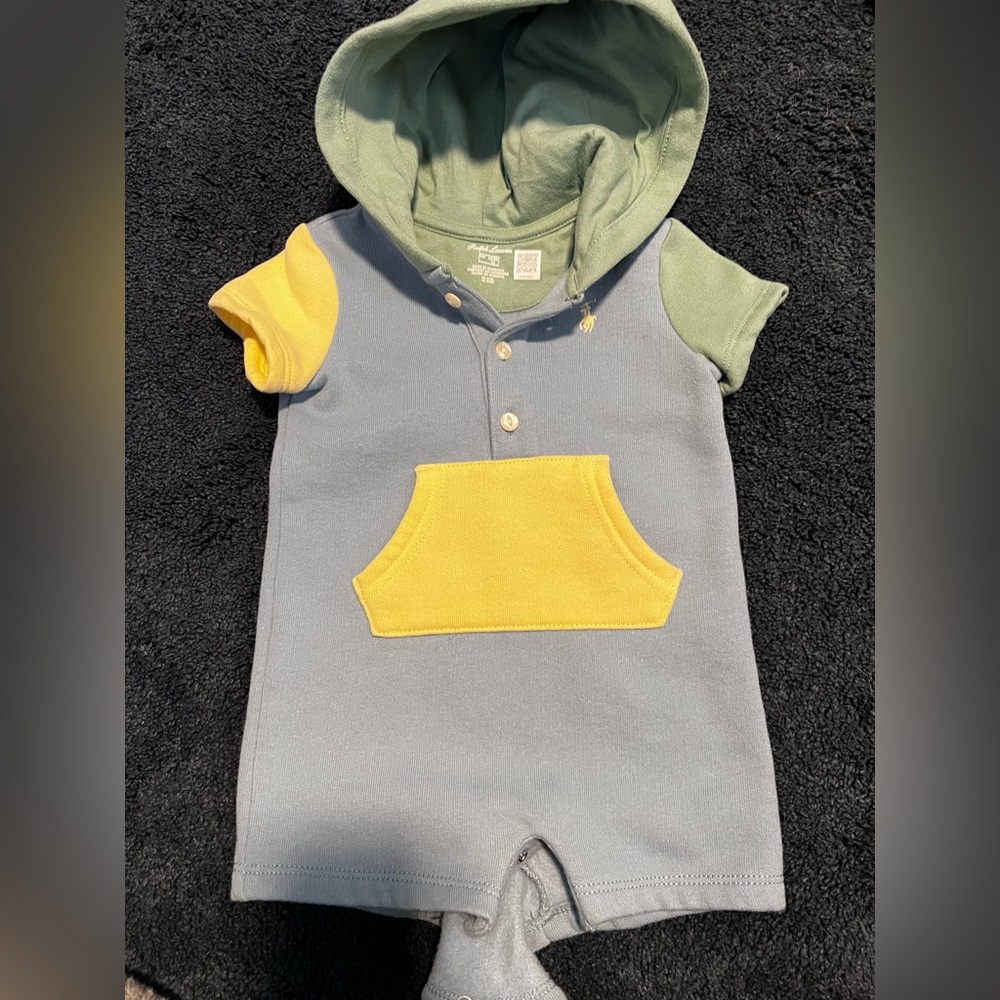 Polo Ralph Lauren Sweatshirt Romper - 6months